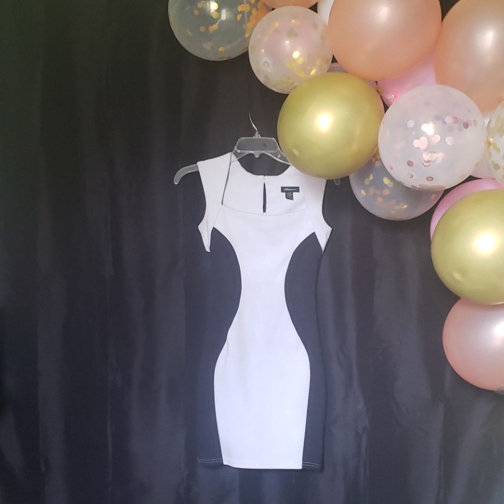 Seductions brand extra small, black and white dress